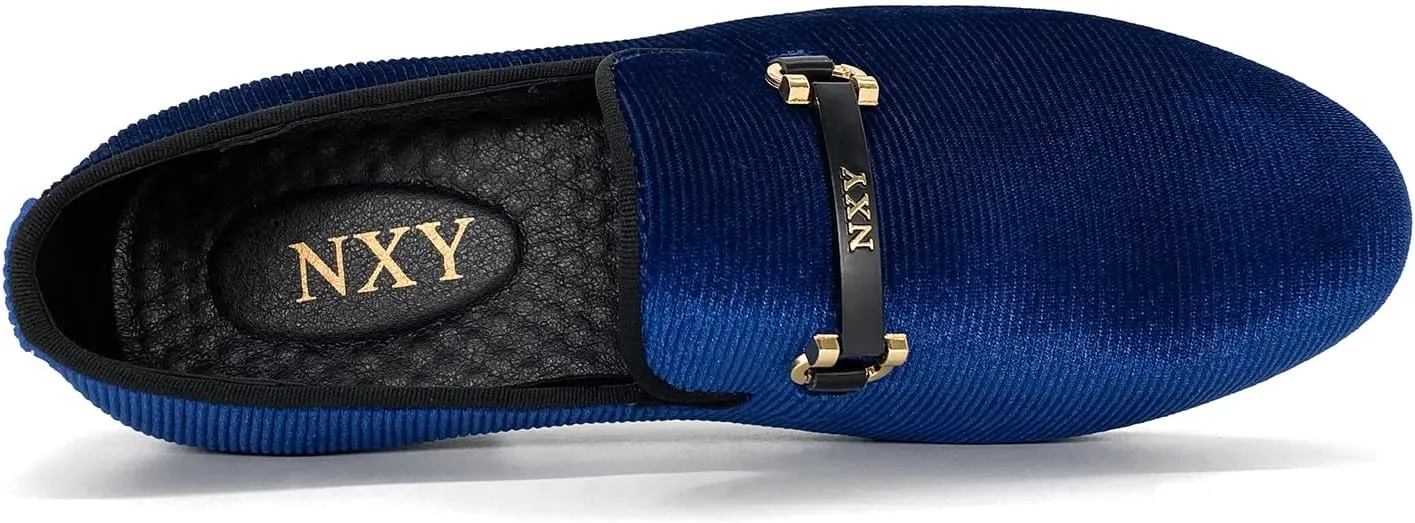CMM Men's Loafers Velvet Slip on Smoking Slipper Fashion Wedding Shoes