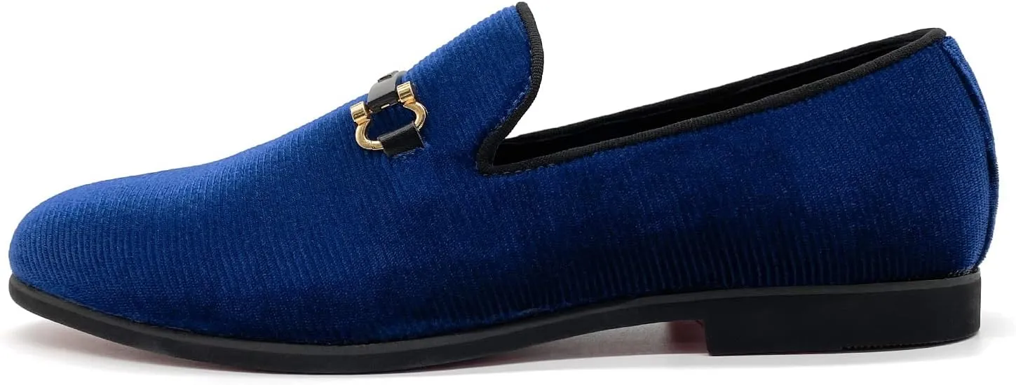 CMM Men's Loafers Velvet Slip on Smoking Slipper Fashion Wedding Shoes