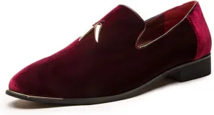 CMM Men's Metallic Penny Slippers Flats Velvet Loafers Slip-On Dress Plus Size Shoes Size 6-13