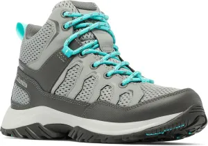 Columbia Womens Granite Trail Mid Waterproof, Titanium Grey Steel/Bright Aqua, 6 Wide