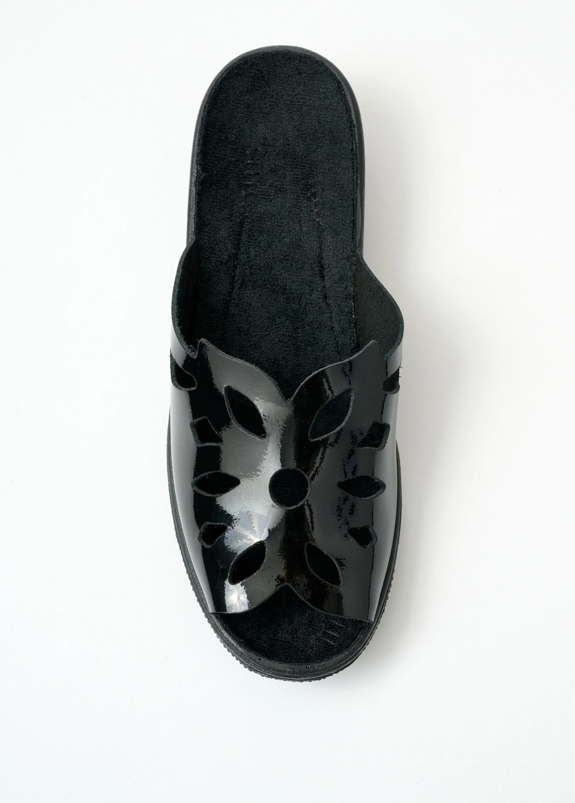 Comfort wide leather mules