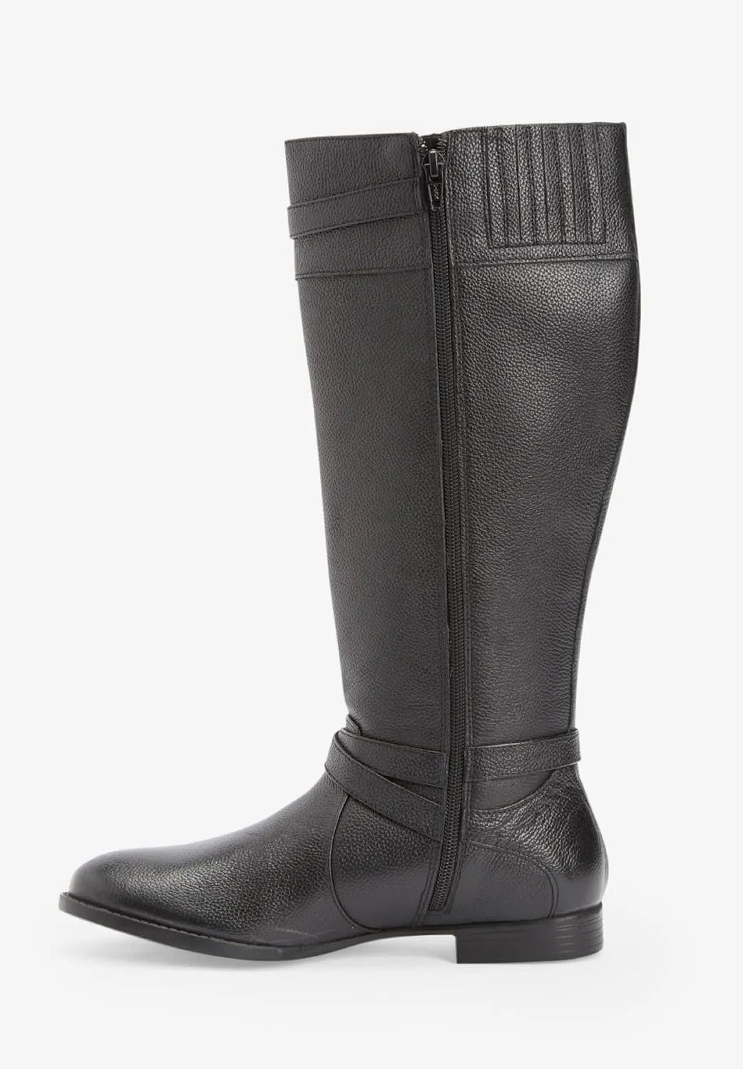 Comfortview Women's Wide Width The Janis Leather Boot