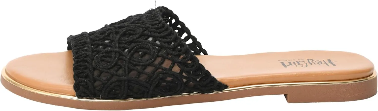 Corkys Footwear Hey Beach Women's Crochet Flat Slip-On Sandal