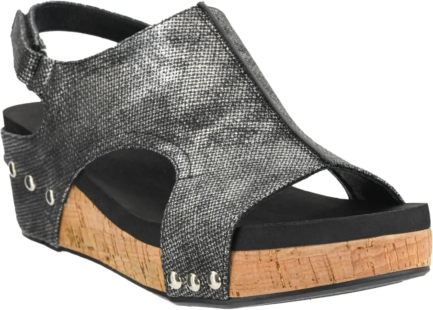 Corkys Footwear Women's Volta II Wedge Sandal - 2 Inch Cushioned Wedge, Hook & Loop Closure for Comfort & Style, Perfect for Casual & Dressy Outfits, All Day Wear