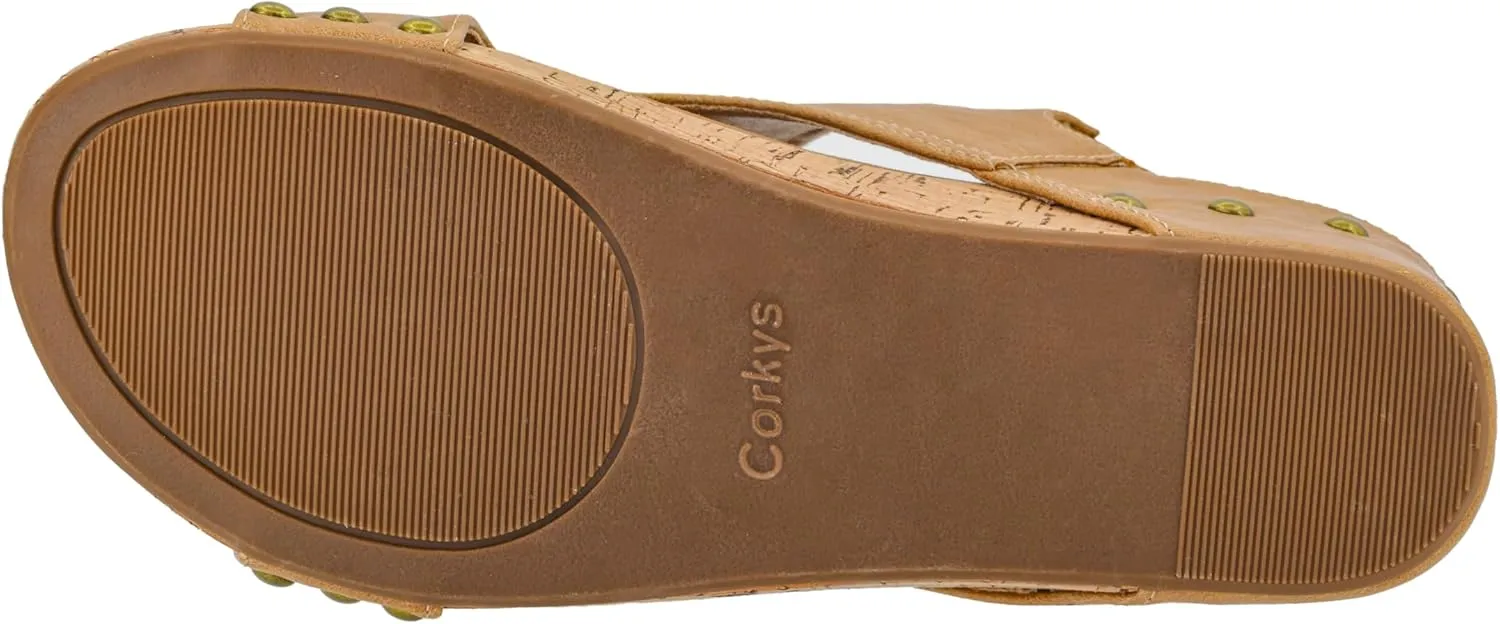 Corkys Footwear Women's Volta II Wedge Sandal - 2 Inch Cushioned Wedge, Hook & Loop Closure for Comfort & Style, Perfect for Casual & Dressy Outfits, All Day Wear