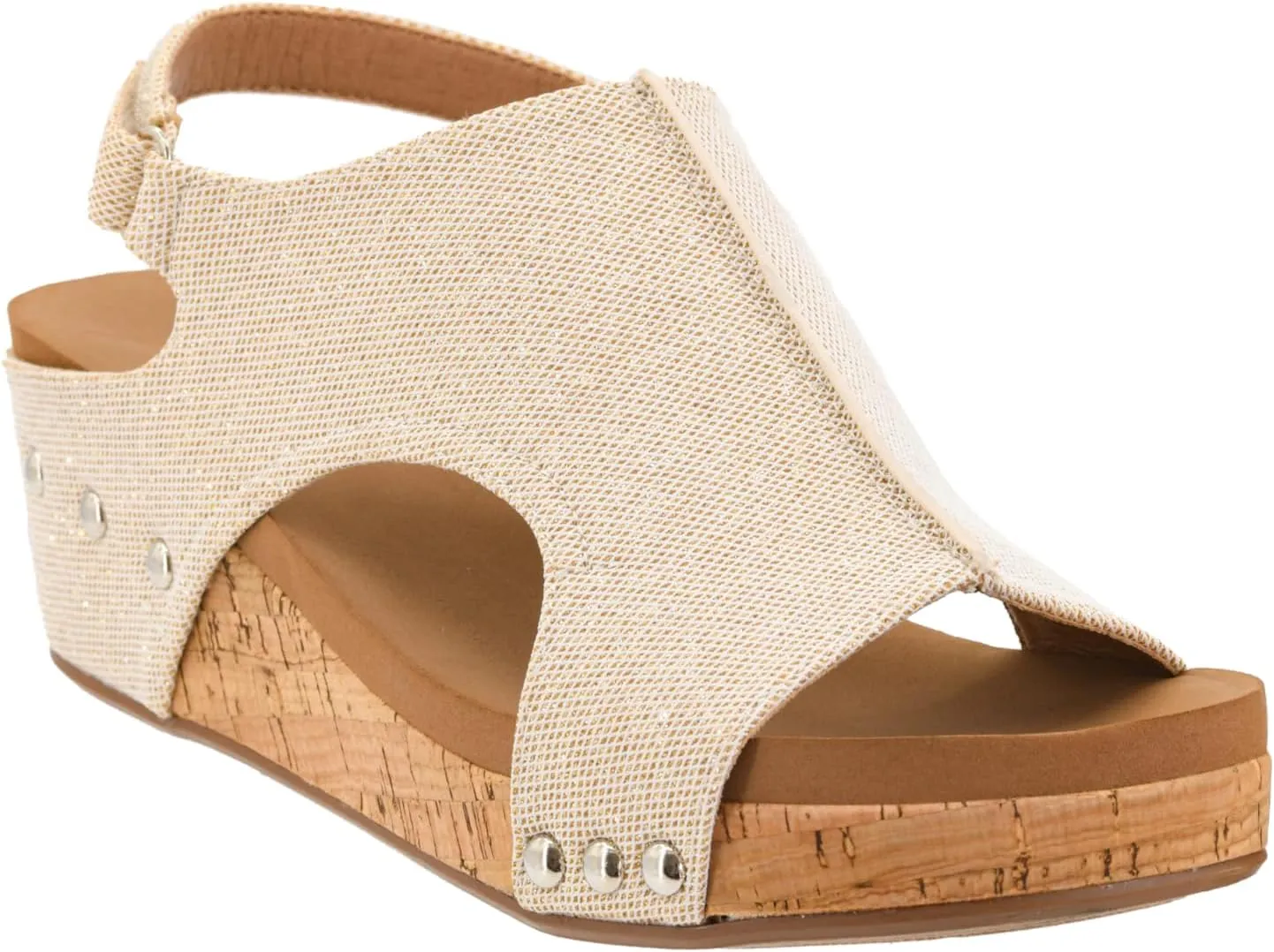 Corkys Footwear Women's Volta II Wedge Sandal - 2 Inch Cushioned Wedge, Hook & Loop Closure for Comfort & Style, Perfect for Casual & Dressy Outfits, All Day Wear