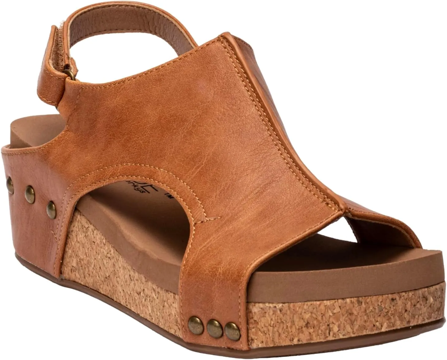 Corkys Footwear Women's Volta II Wedge Sandal - 2 Inch Cushioned Wedge, Hook & Loop Closure for Comfort & Style, Perfect for Casual & Dressy Outfits, All Day Wear
