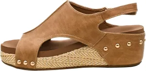 Corkys Footwear Women's Volta II Wedge Sandal - 2 Inch Cushioned Wedge, Hook & Loop Closure for Comfort & Style, Perfect for Casual & Dressy Outfits, All Day Wear