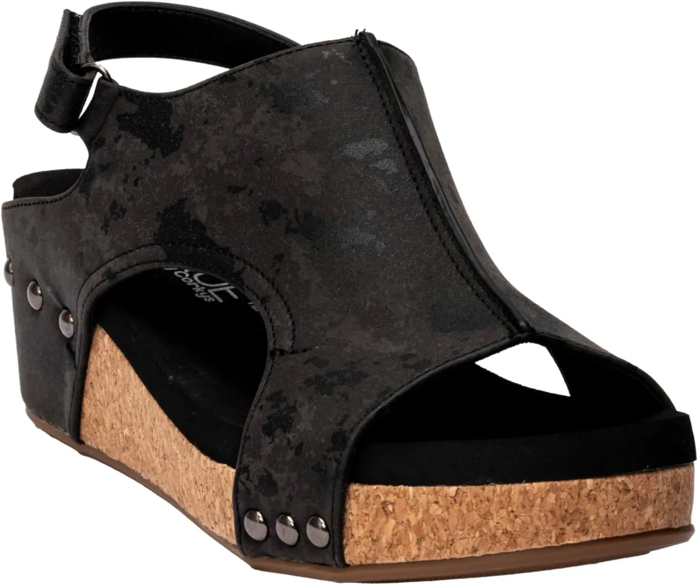 Corkys Footwear Women's Volta II Wedge Sandal - 2 Inch Cushioned Wedge, Hook & Loop Closure for Comfort & Style, Perfect for Casual & Dressy Outfits, All Day Wear