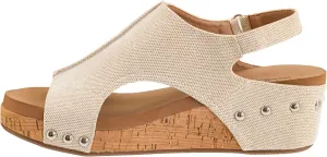 Corkys Footwear Women's Volta II Wedge Sandal - 2 Inch Cushioned Wedge, Hook & Loop Closure for Comfort & Style, Perfect for Casual & Dressy Outfits, All Day Wear