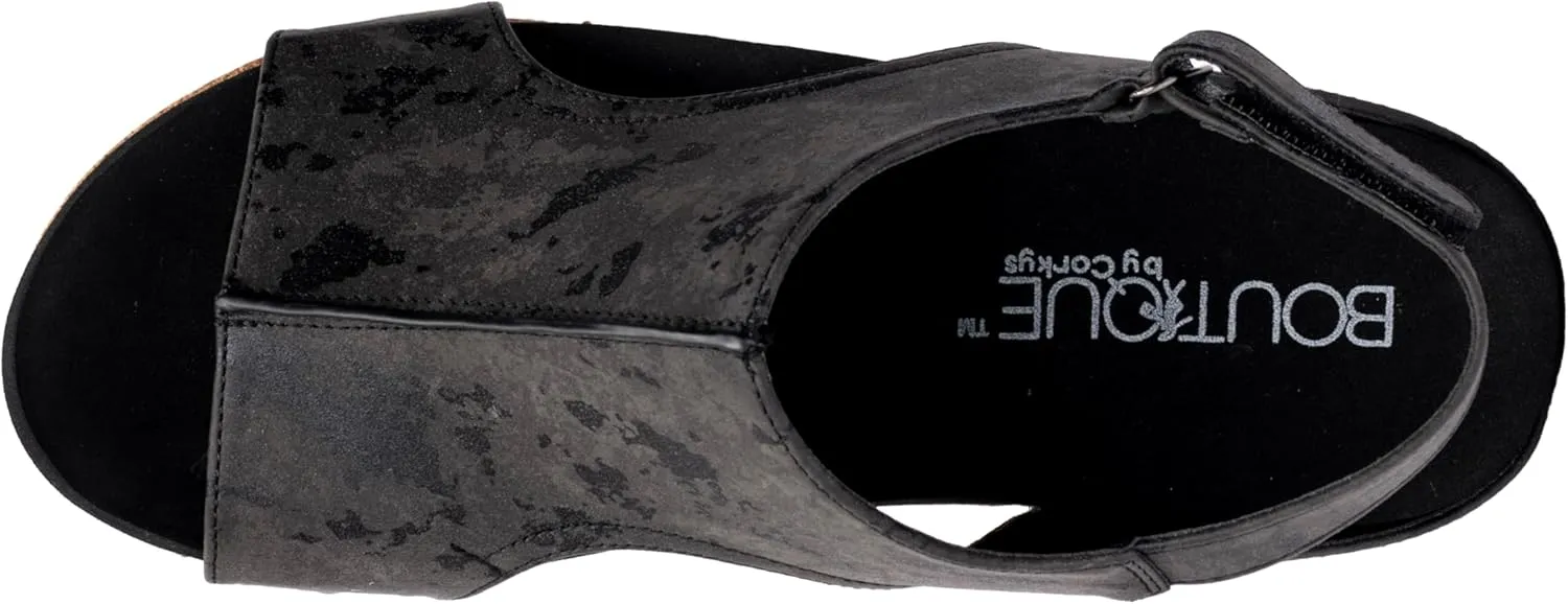 Corkys Footwear Women's Volta II Wedge Sandal - 2 Inch Cushioned Wedge, Hook & Loop Closure for Comfort & Style, Perfect for Casual & Dressy Outfits, All Day Wear
