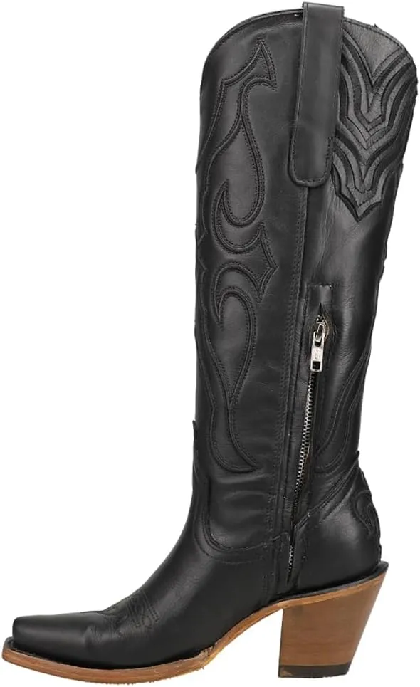 CORRAL LADIE'S PURE WHITE MATCHING STITCH PATTERN & INLAY PULLSTRAPS SNIP TOE, SNIP TOE, LEATHER SOLE, WESTERN, Z5074