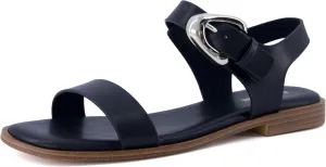 CUSHIONAIRE Cello Women's Ankle Strap Sandal With Cushioned Footbed and Adjustable Buckle