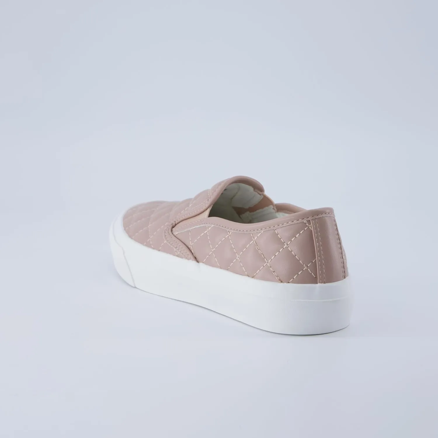 CUSHIONAIRE Faze Women’s Quilted Slip-On Sneaker – Faux Leather Casual Shoe with Memory Foam Insole & Rubber Outsole