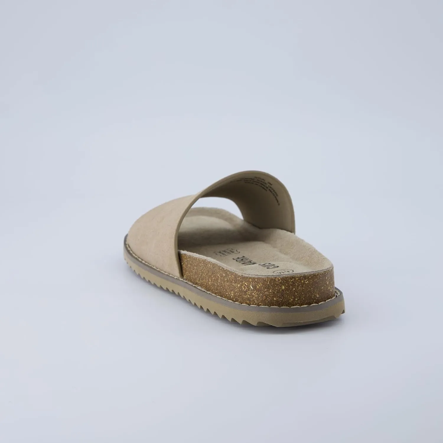 CUSHIONAIRE Ritual Women’s Slide Sandal – Suede Slip-On with Cork Footbed, Contoured Insole & Flexible Lightweight Outsole