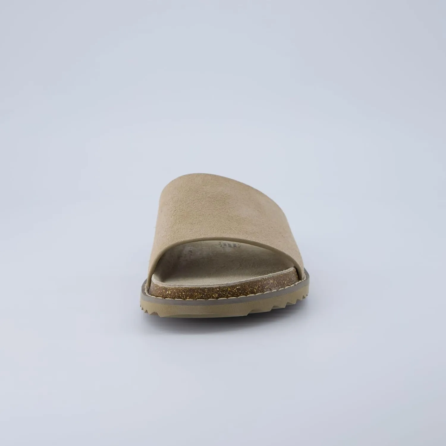 CUSHIONAIRE Ritual Women’s Slide Sandal – Suede Slip-On with Cork Footbed, Contoured Insole & Flexible Lightweight Outsole