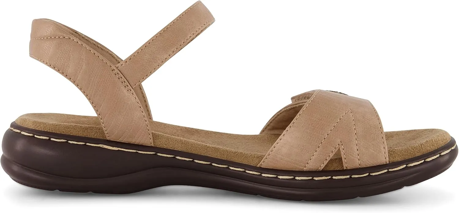 CUSHIONAIRE Women's Bloom comfort sandal with  Comfort Foam and Wide Widths Available