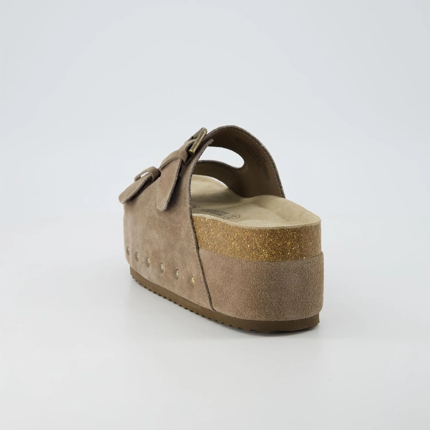 CUSHIONAIRE Women's Guru Genuine Leather footbed platform sandal with  Comfort, Wide Widths Available