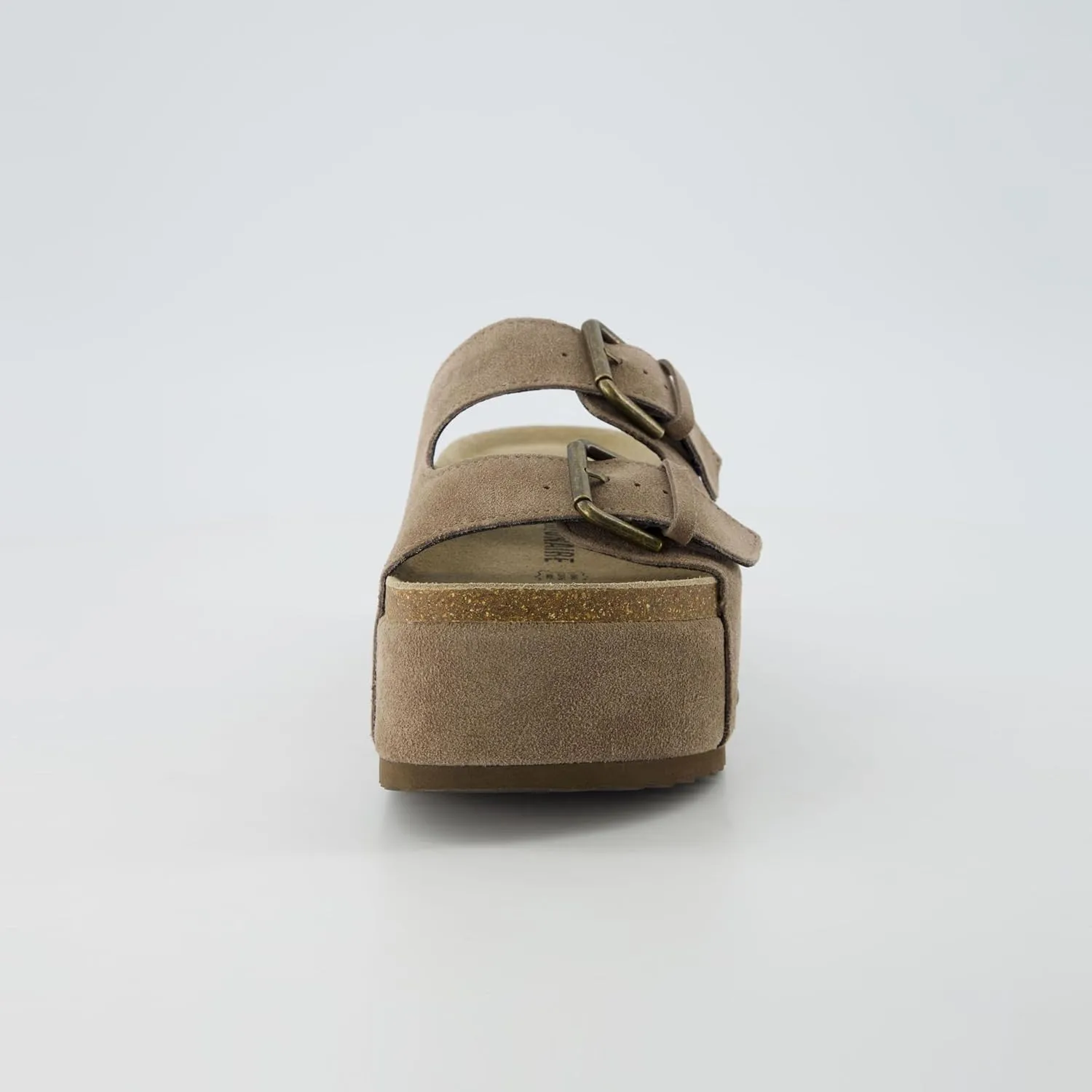 CUSHIONAIRE Women's Guru Genuine Leather footbed platform sandal with  Comfort, Wide Widths Available