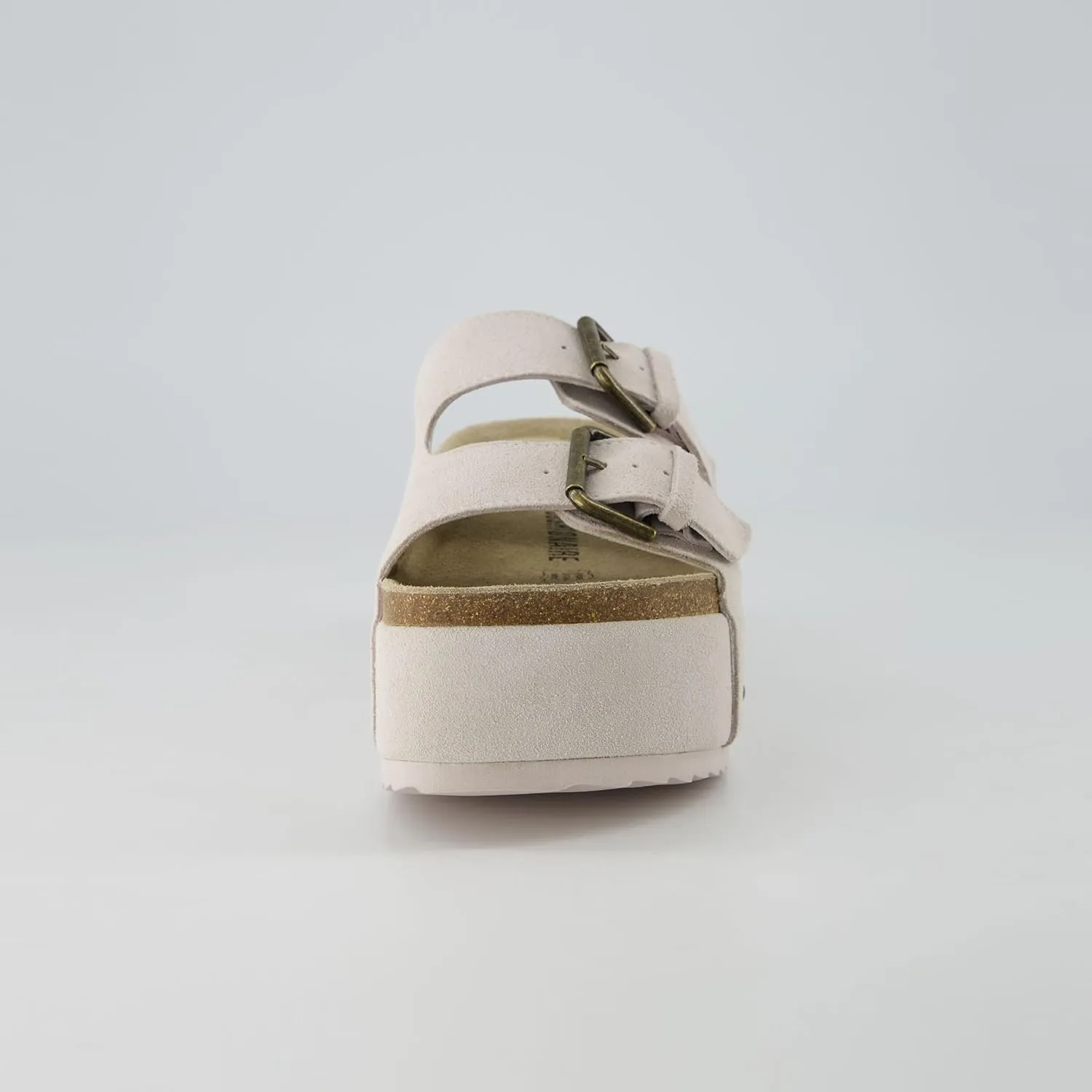 CUSHIONAIRE Women's Guru Genuine Leather footbed platform sandal with  Comfort, Wide Widths Available