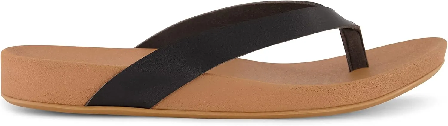 CUSHIONAIRE Women's Jacey thong footbed sandal  Comfort Foam