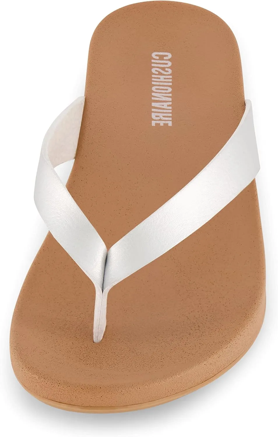 CUSHIONAIRE Women's Jacey thong footbed sandal  Comfort Foam