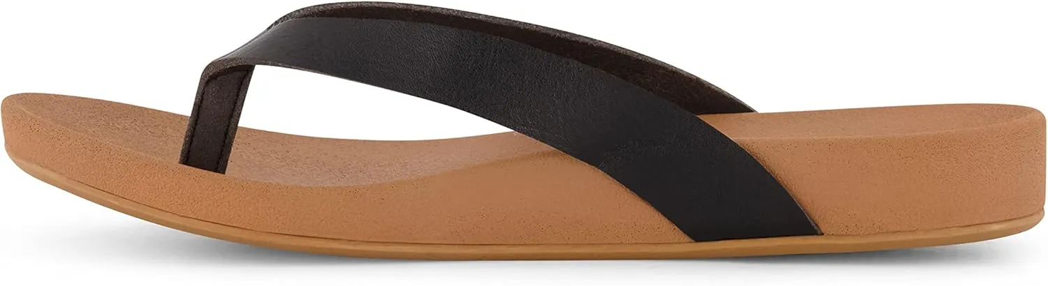 CUSHIONAIRE Women's Jacey thong footbed sandal  Comfort Foam