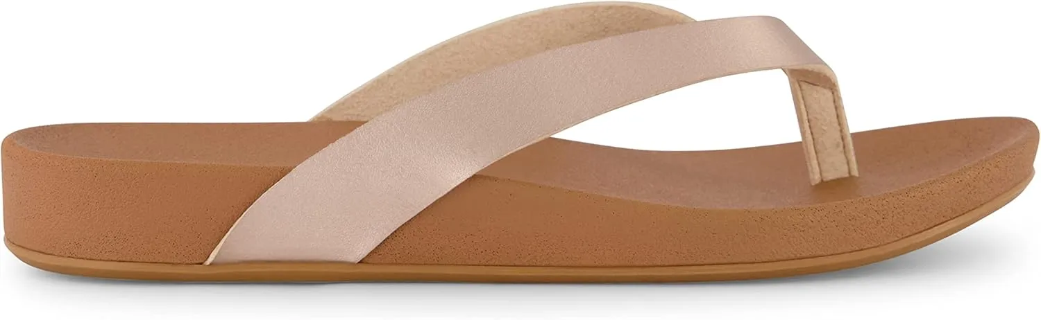 CUSHIONAIRE Women's Jacey thong footbed sandal  Comfort Foam