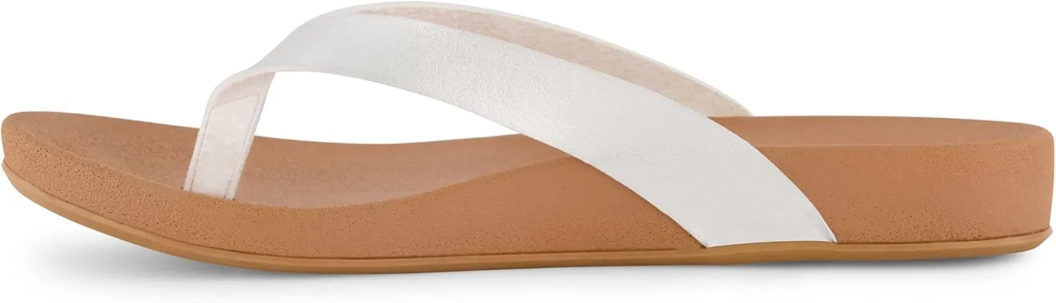 CUSHIONAIRE Women's Jacey thong footbed sandal  Comfort Foam