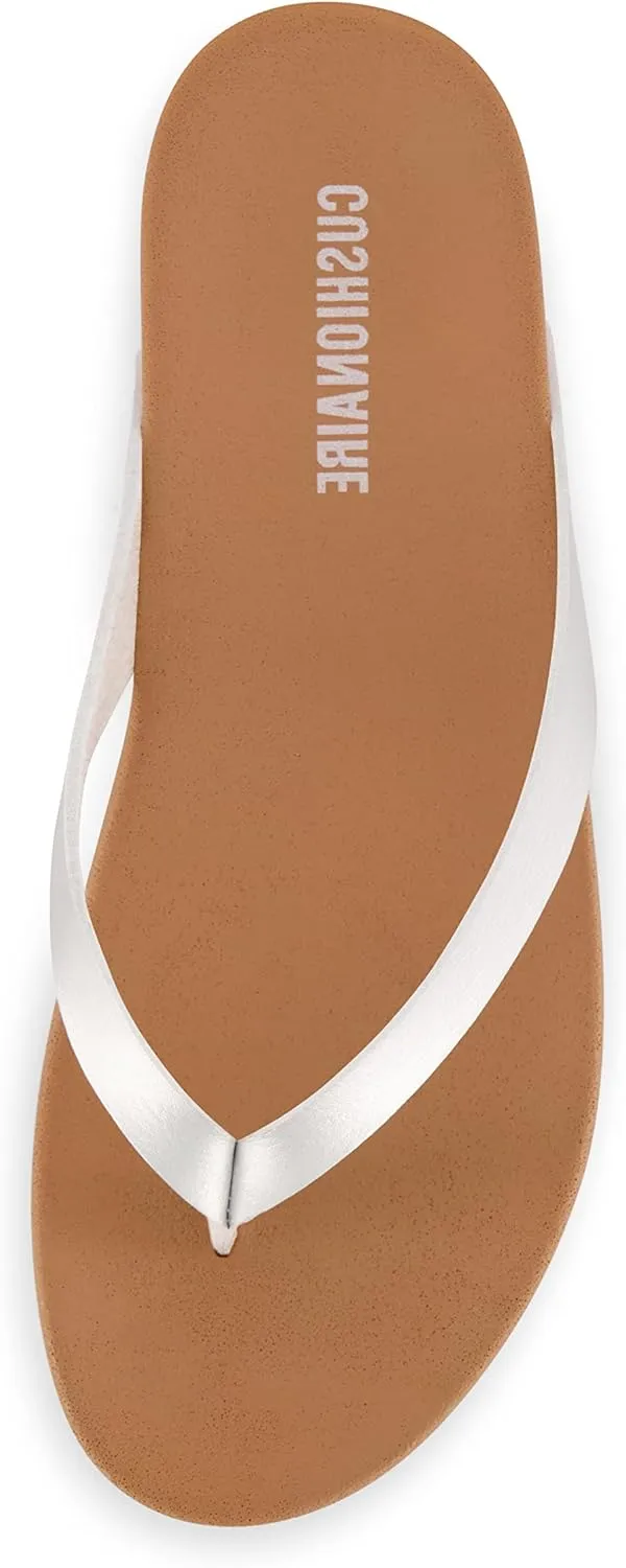 CUSHIONAIRE Women's Jacey thong footbed sandal  Comfort Foam
