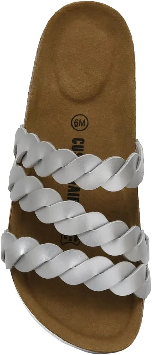 CUSHIONAIRE Women's Lucy Cork footbed Sandal with  Comfort and Wide Widths Available