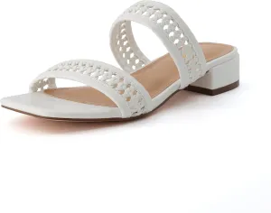 CUSHIONAIRE Women's Norma low block heel sandal  Memory Foam and Wide Widths Available