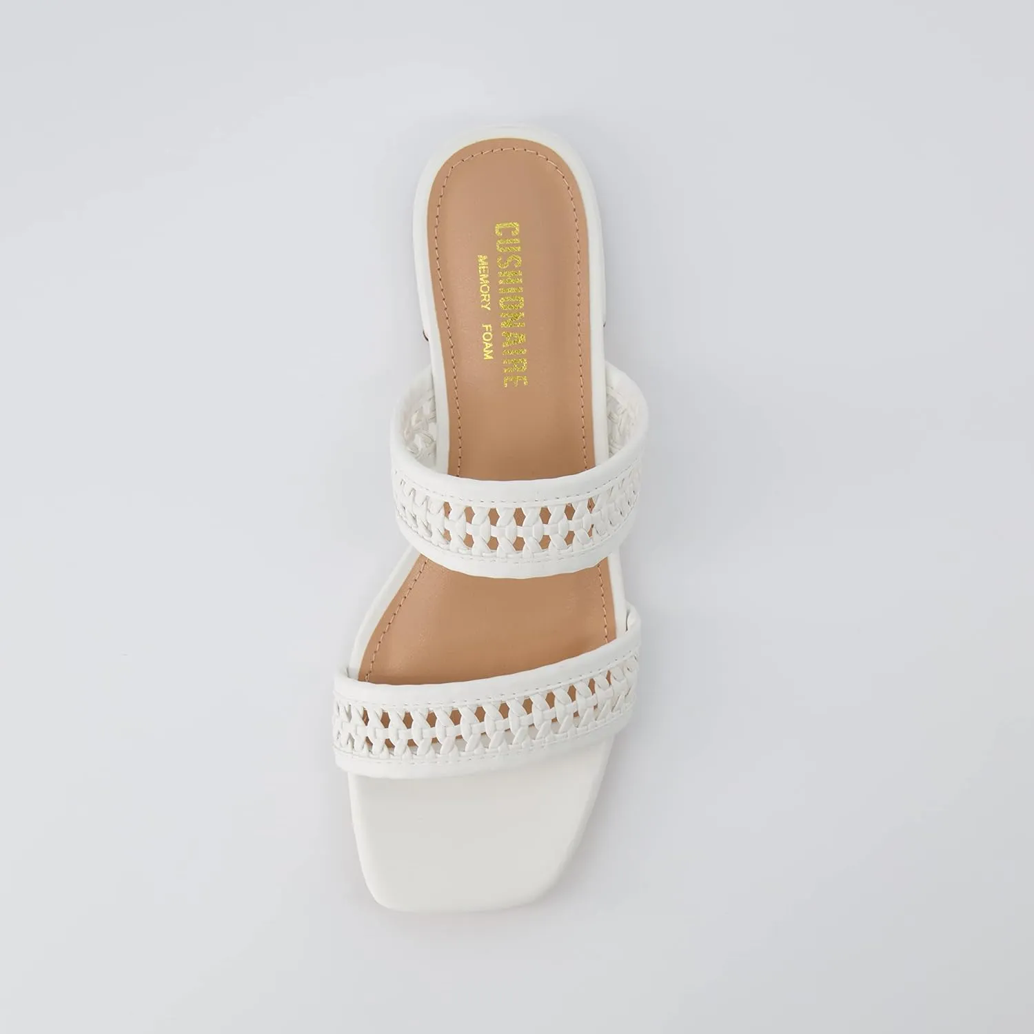 CUSHIONAIRE Women's Norma low block heel sandal  Memory Foam and Wide Widths Available