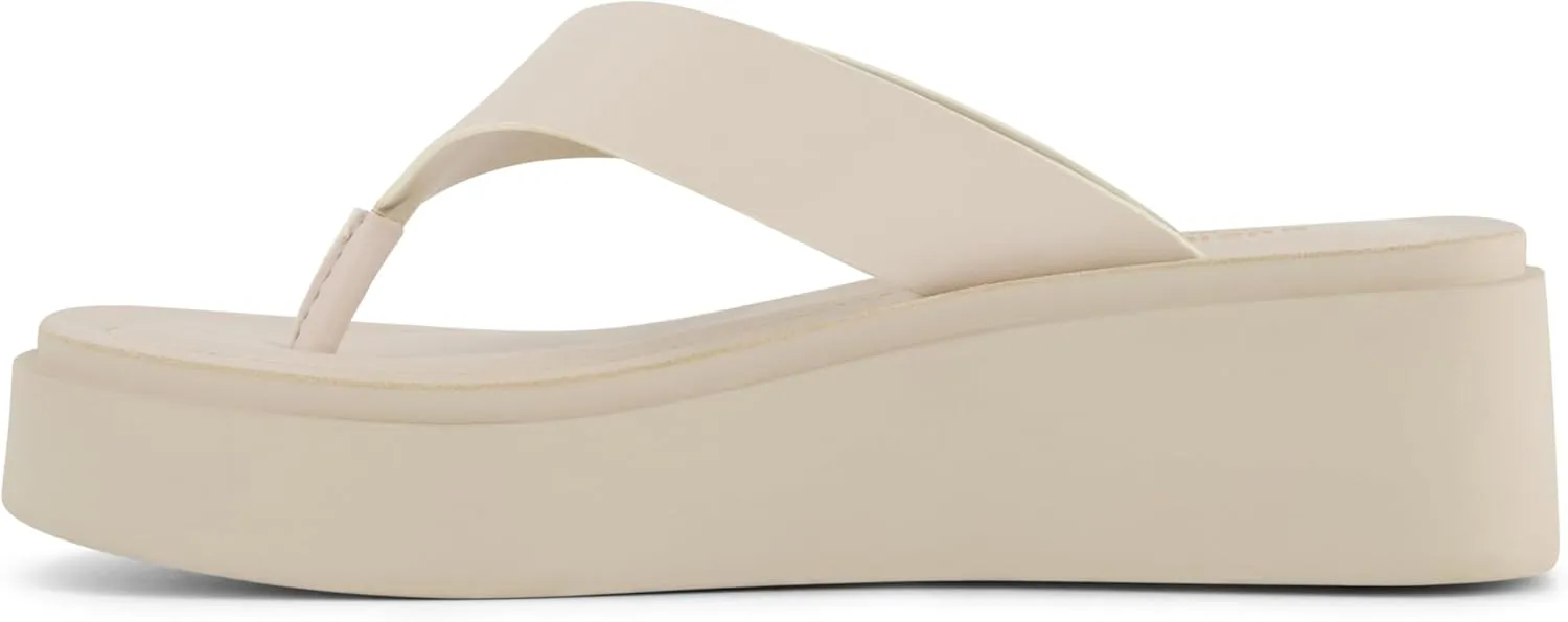 CUSHIONAIRE Women's Pippin thong platform sandal with  Memory Foam