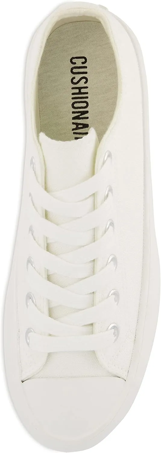 CUSHIONAIRE Women's Vasco Low top Canvas Sneaker  Memory Foam