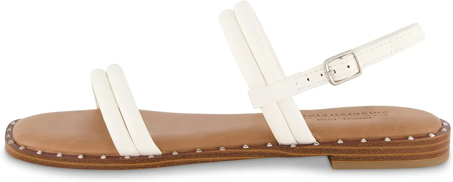 CUSHIONAIRE Women's Virgo flat sandal  Memory Foam