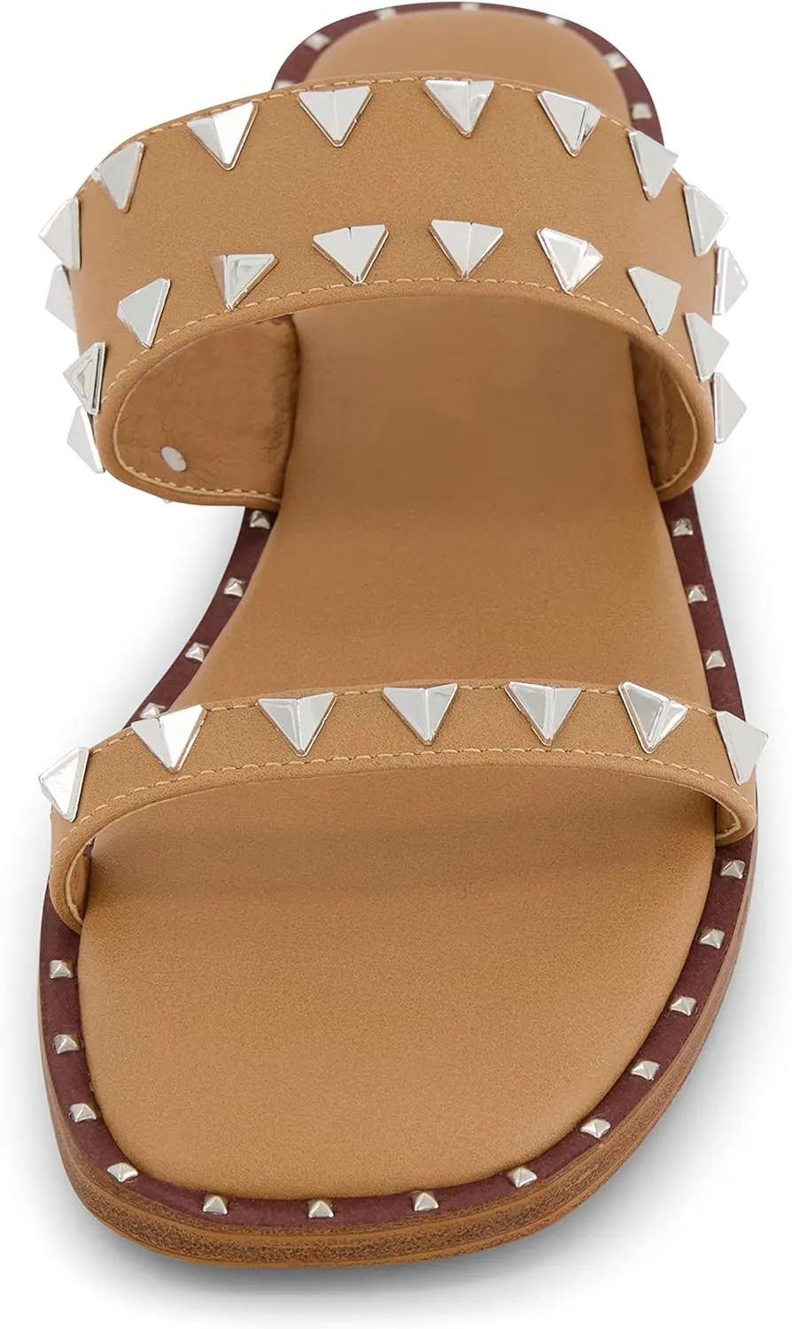 CUSHIONAIRE Women's Visby stud slide sandal  Memory Foam, Wide Widths Available