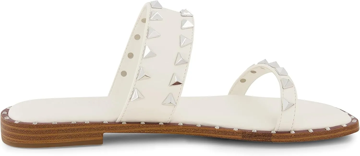 CUSHIONAIRE Women's Visby stud slide sandal  Memory Foam, Wide Widths Available