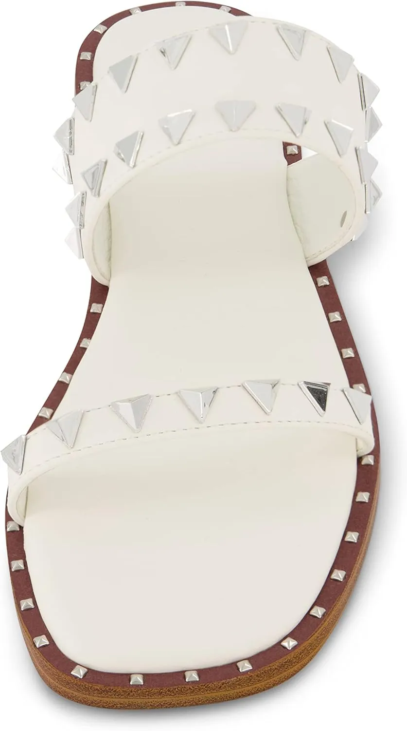 CUSHIONAIRE Women's Visby stud slide sandal  Memory Foam, Wide Widths Available