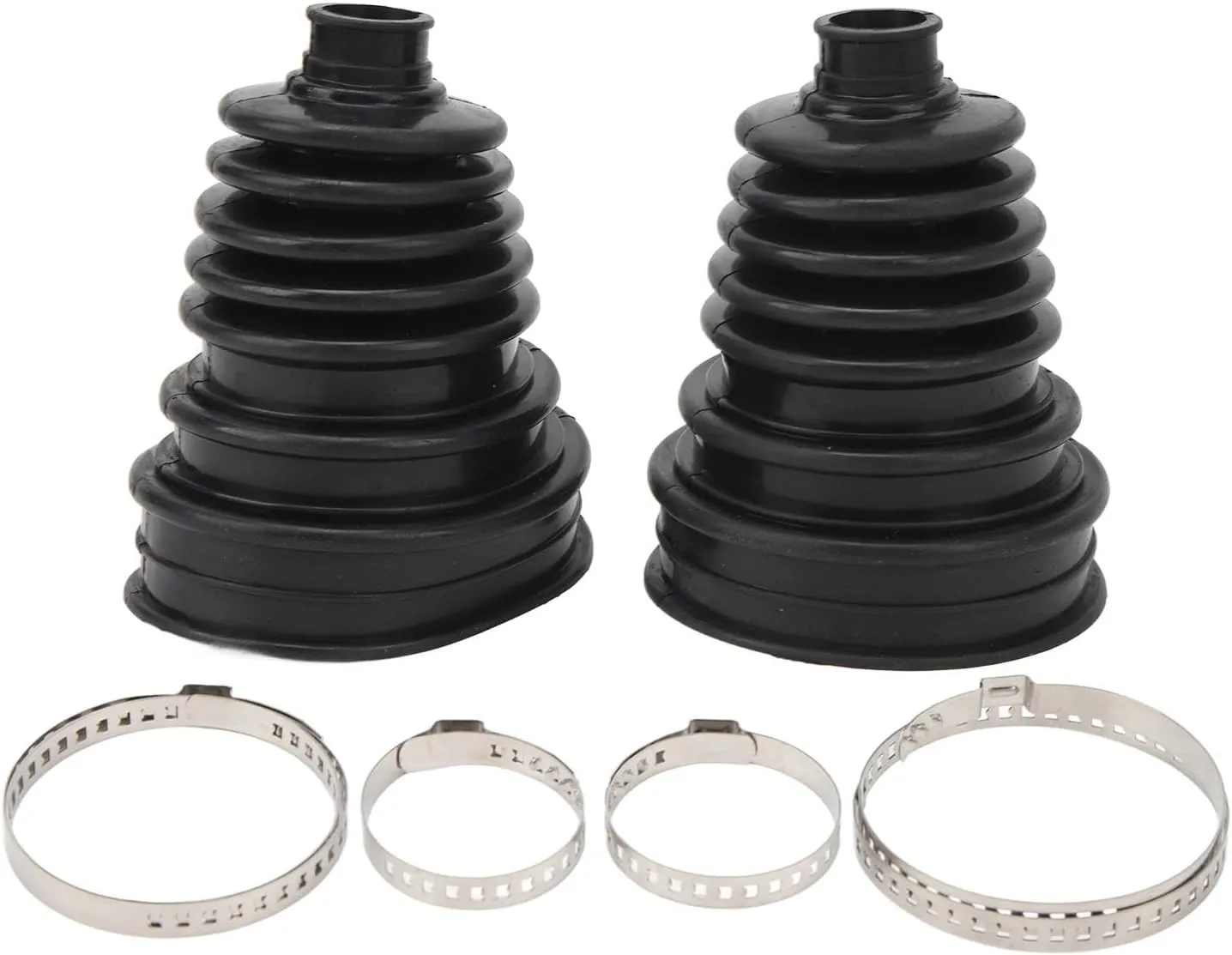 CV Joint Boot Kit, 2PCS Automotive Silicone Universal CV Boot Constant Velocity Dust Cover CV Joint Boot Set Highly Flexible CV Boots Replacement Kit for Most Cars, Black