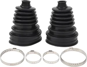 CV Joint Boot Kit, 2PCS Automotive Silicone Universal CV Boot Constant Velocity Dust Cover CV Joint Boot Set Highly Flexible CV Boots Replacement Kit for Most Cars, Black