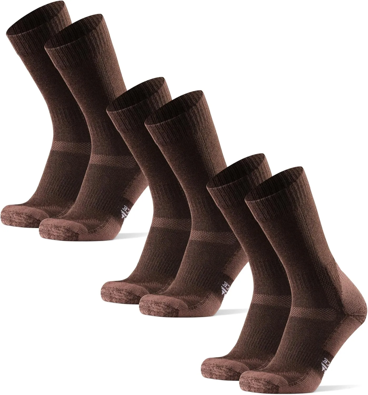 DANISH ENDURANCE Hiking Socks, Merino Wool Socks, Anti Blister, Cushioned, Breathable, Men & Women, 3-Pack