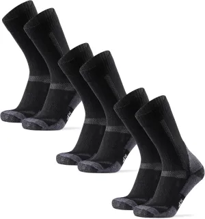 DANISH ENDURANCE Hiking Socks, Merino Wool Socks, Anti Blister, Cushioned, Breathable, Men & Women, 3-Pack