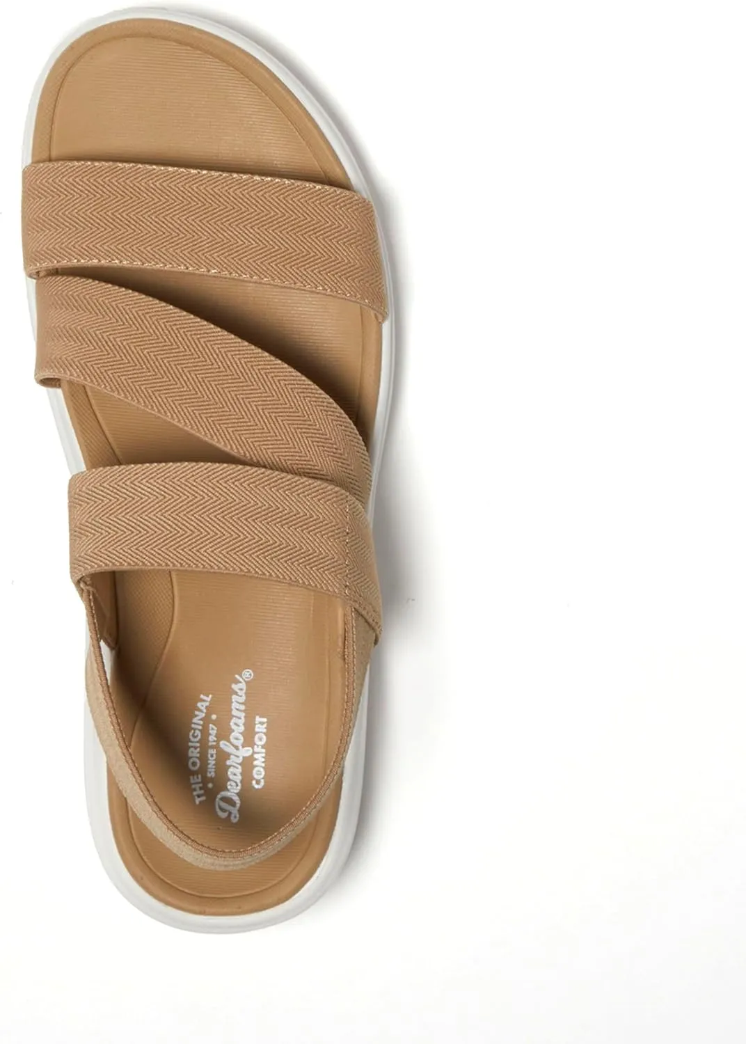 Dearfoams Women's Emilia Slip on Comfortable Cushioned Gore Lightweight Sandal Flat