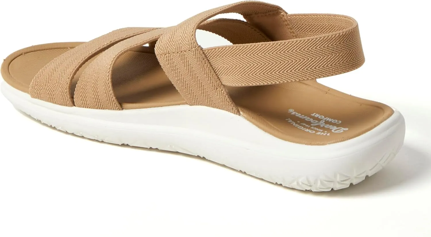 Dearfoams Women's Emilia Slip on Comfortable Cushioned Gore Lightweight Sandal Flat