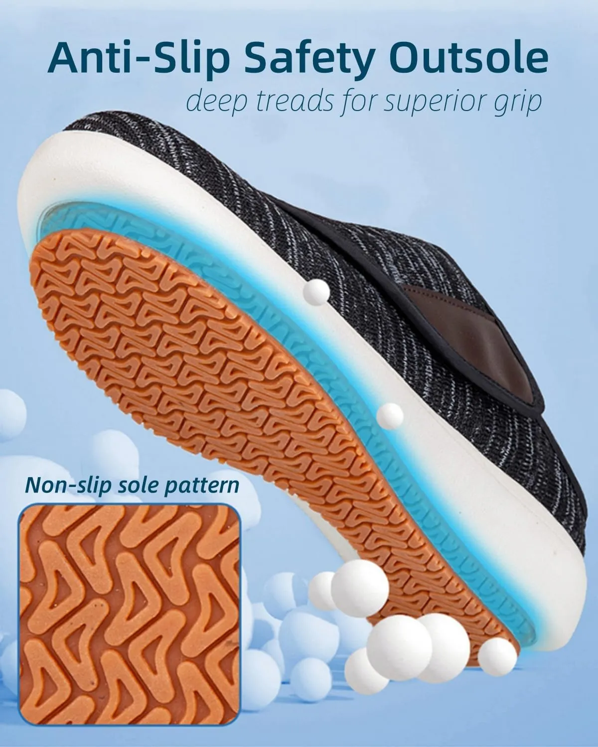 Diabetic Mule for Women Wide Width Clogs Slip on Orthopedic Walking Shoes Summer mesh Neuropathy Slippers Backless Slides with Velcro