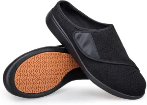 Diabetic Mule for Women Wide Width Clogs Slip on Orthopedic Walking Shoes Summer mesh Neuropathy Slippers Backless Slides with Velcro