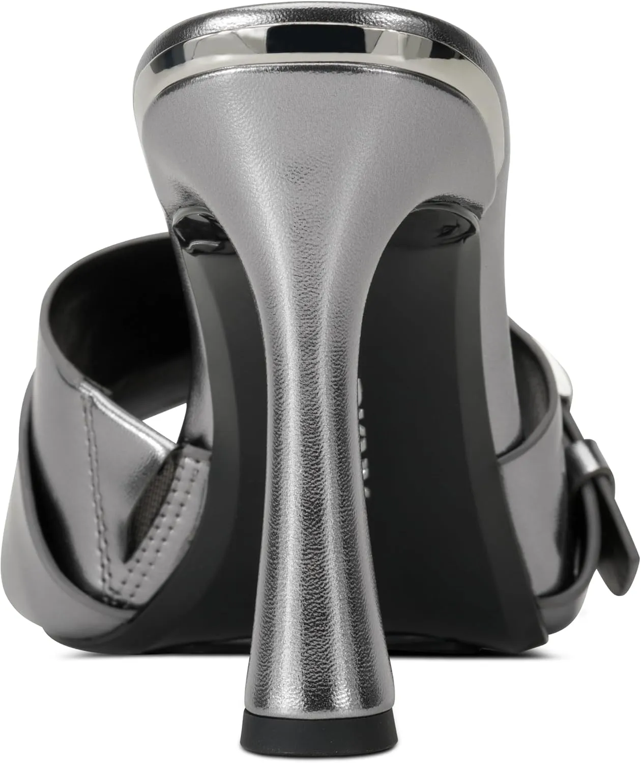 DKNY Women's Clorissa Evening Sandal Mule Heel with Belt Detail Platform