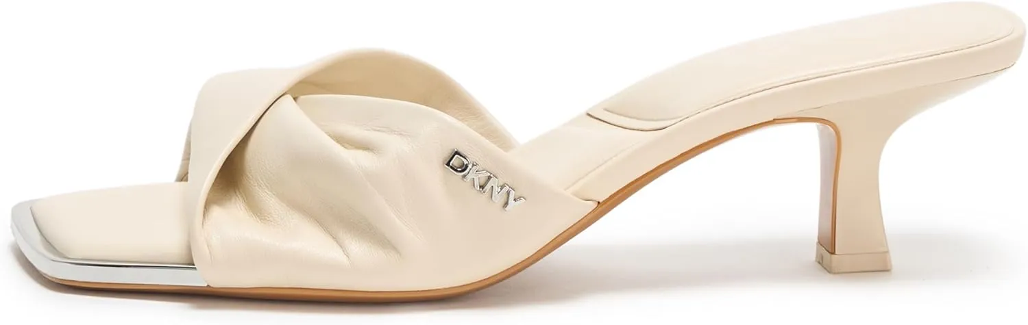 DKNY Women's Jolaine Twist Heel Sandal Mule Heeled