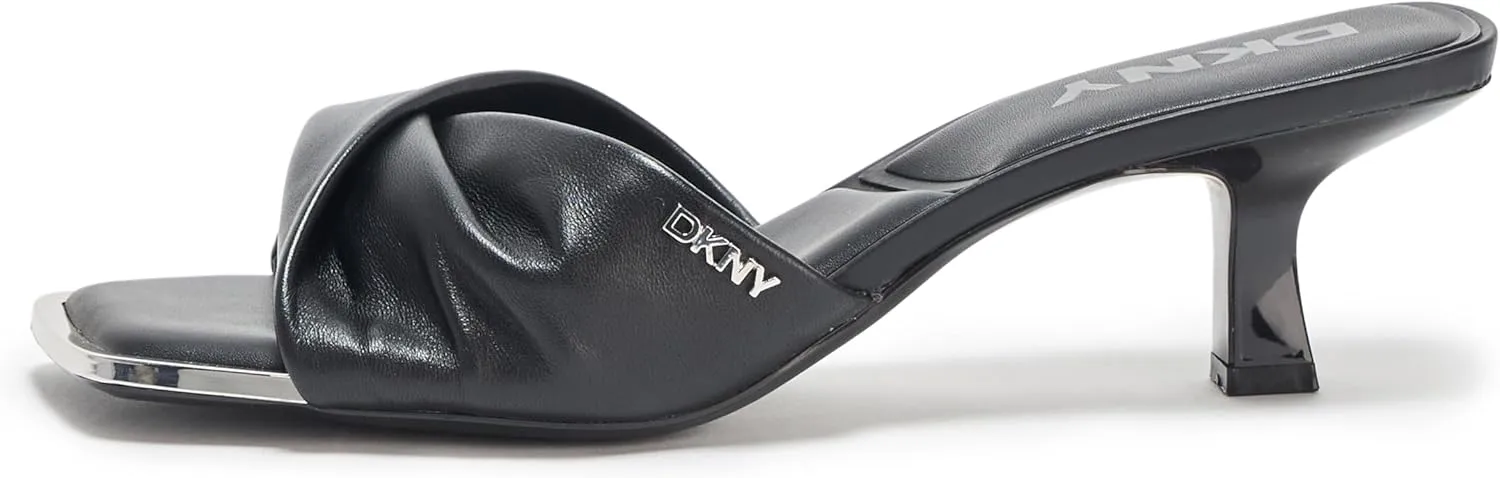 DKNY Women's Jolaine Twist Heel Sandal Mule Heeled
